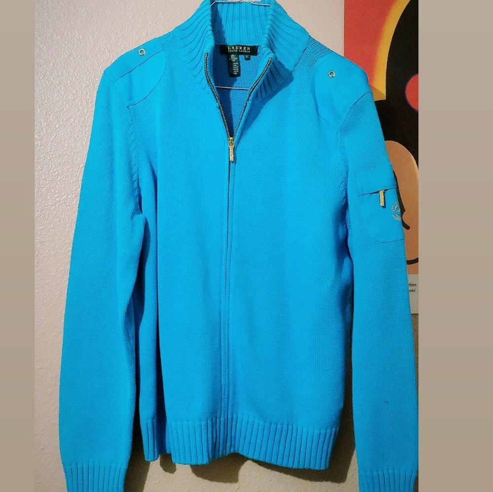 Lauren Ralph Lauren Blue Knit Sweater